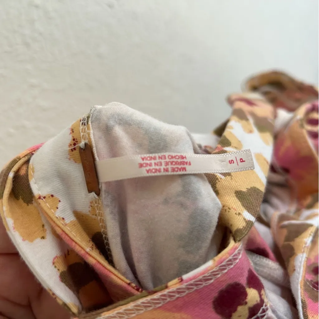 Free People “Give Me More” Top Small Floral Cutout Back Blouse - Image 5