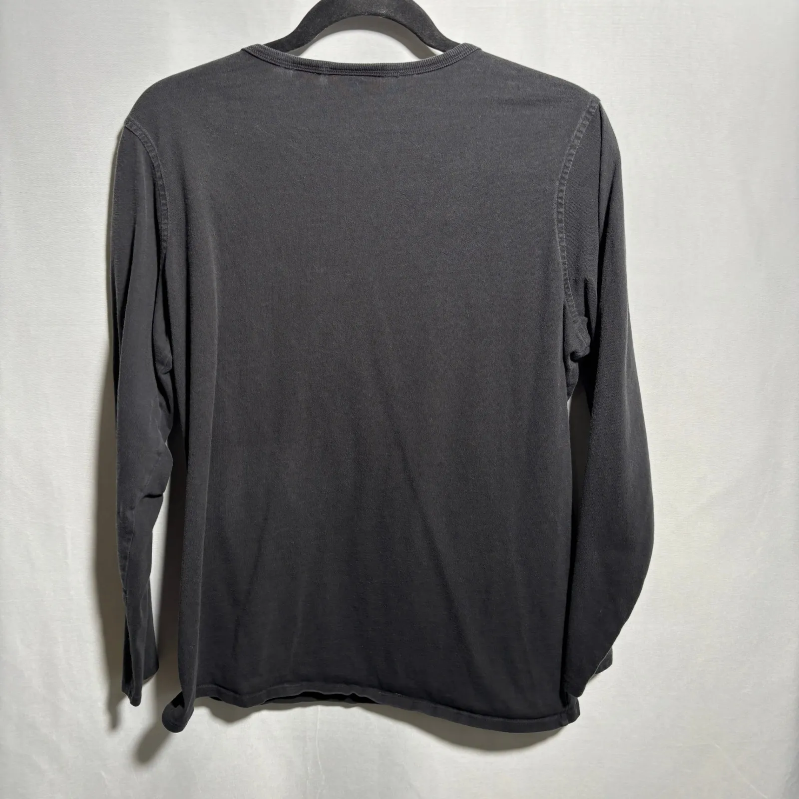 Wrangler Womens Top XL Black Long Sleeve Horse Graphic T Shirt Casual SEE Grunge - Image 4