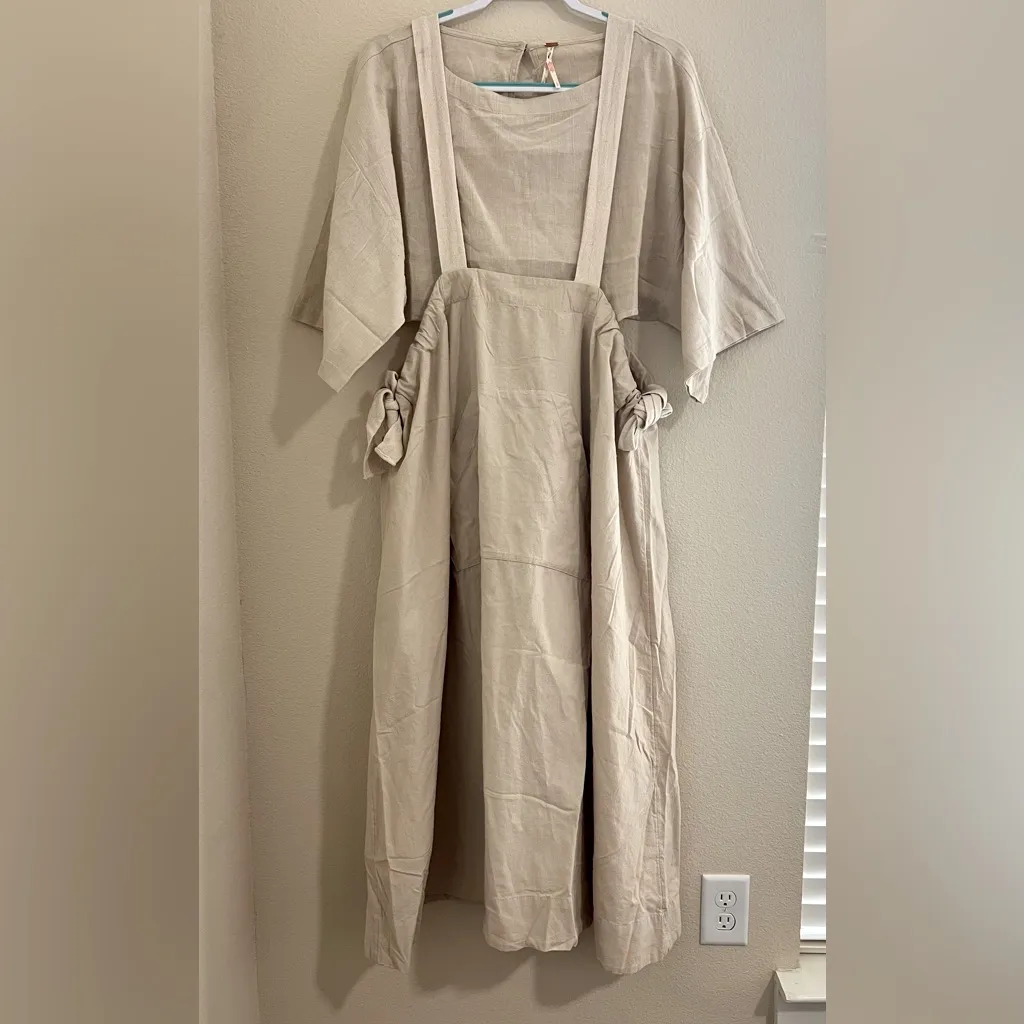 Free People Double Down Boho Chic Beige Set NEW Size S - Image 11