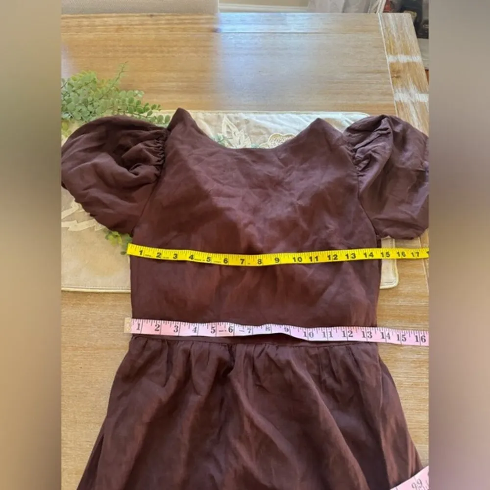 Urban Outfitters Glamorous Cross-Back Linen Midi Dress Size Small NWT - Image 9