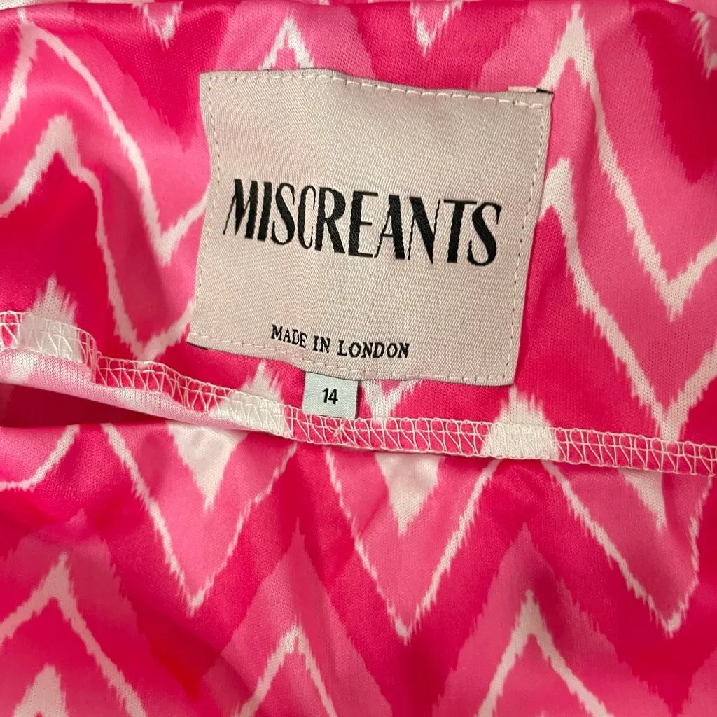 NWOT MISCREANTS Cupid Mini Dress, UK14 Pink Size 10 - Image 9