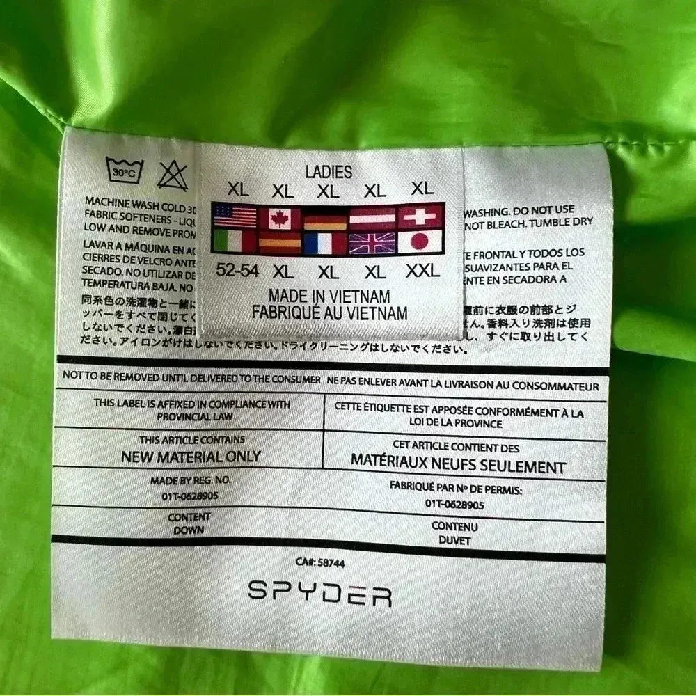 Spyder Women's Prymo Down Jacket Freeze Acid Ski  Jacket XL Gorpcore - Image 14