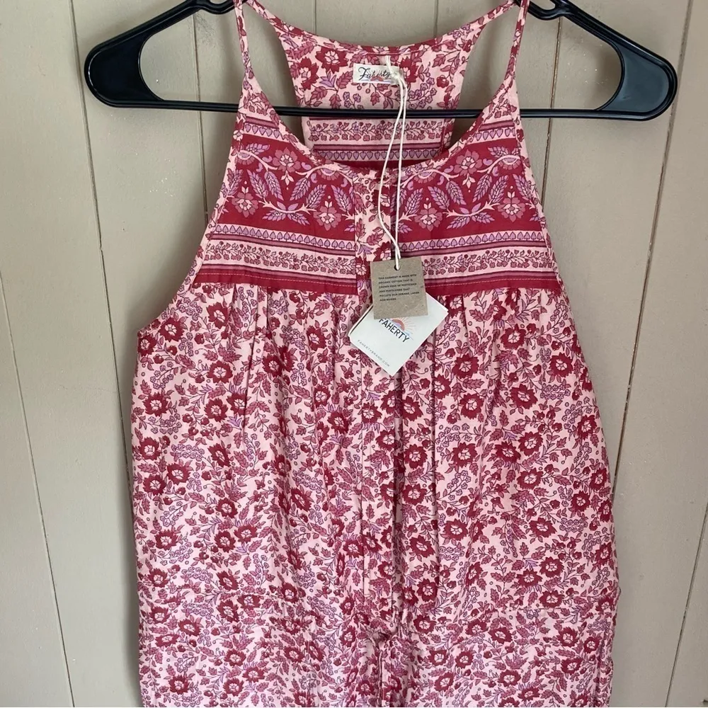 NWT Faherty Adella Jumpsuit in Sun Up Block Print Size Small - Image 16