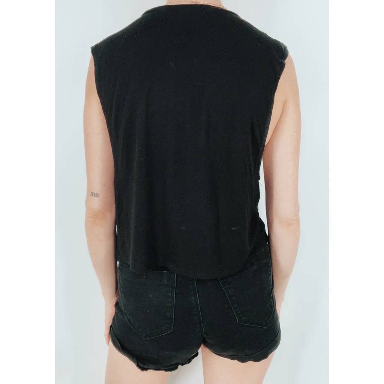 Raggs II Riches Los Angeles Black Sleeveless Tank Top Size Small - Image 2