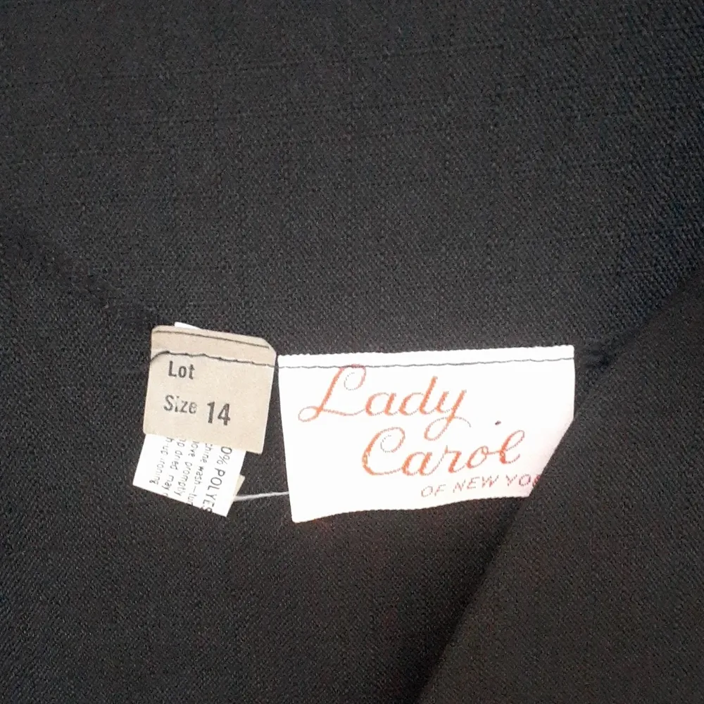 Lady Carol of New York Blazer SIZE 14 Black - Image 2