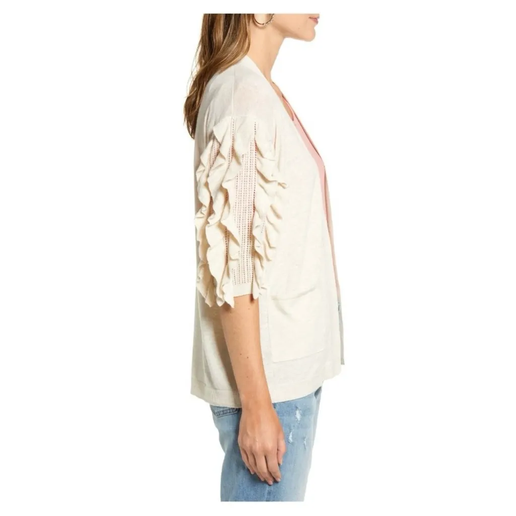 Rachel Parcell Ruffle Sleeve Cardigan* - Image 4