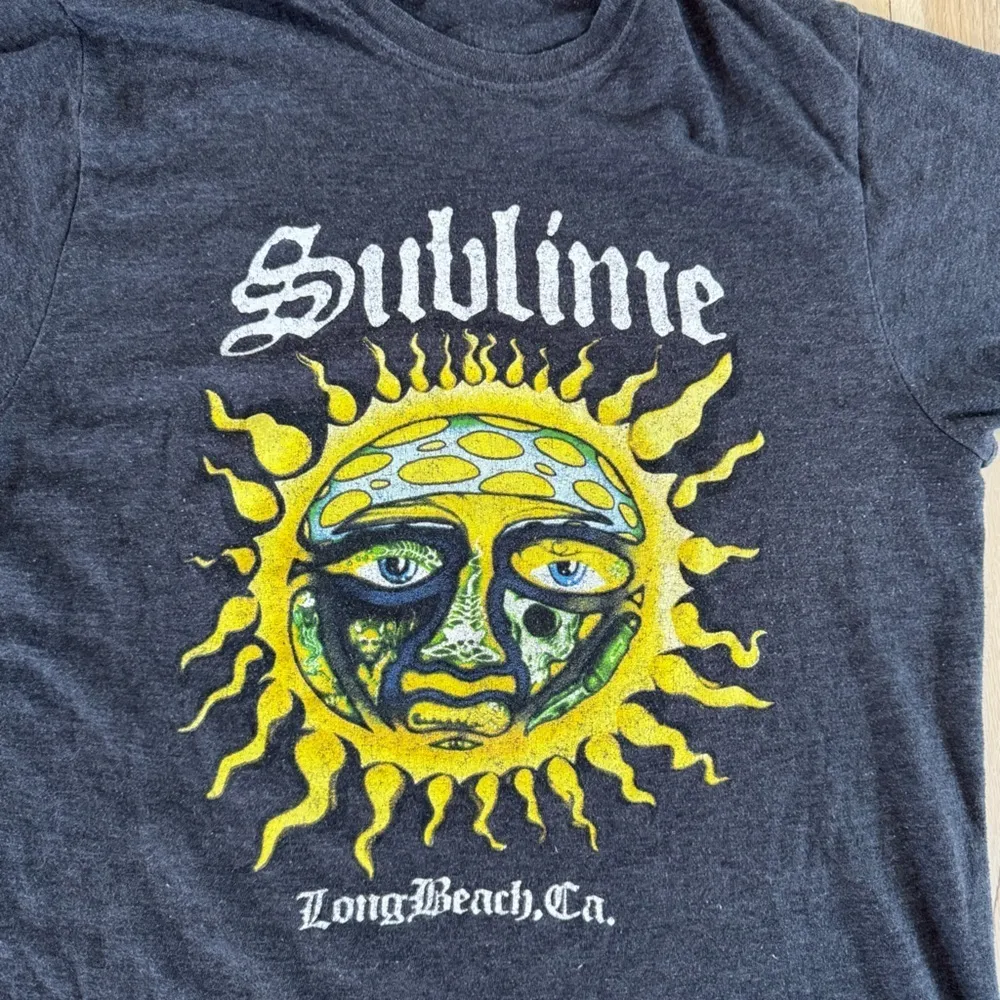 Sublime Long Beach California Gray And Yellow Short Sleeve Tee Shirt Size Large - Image 2