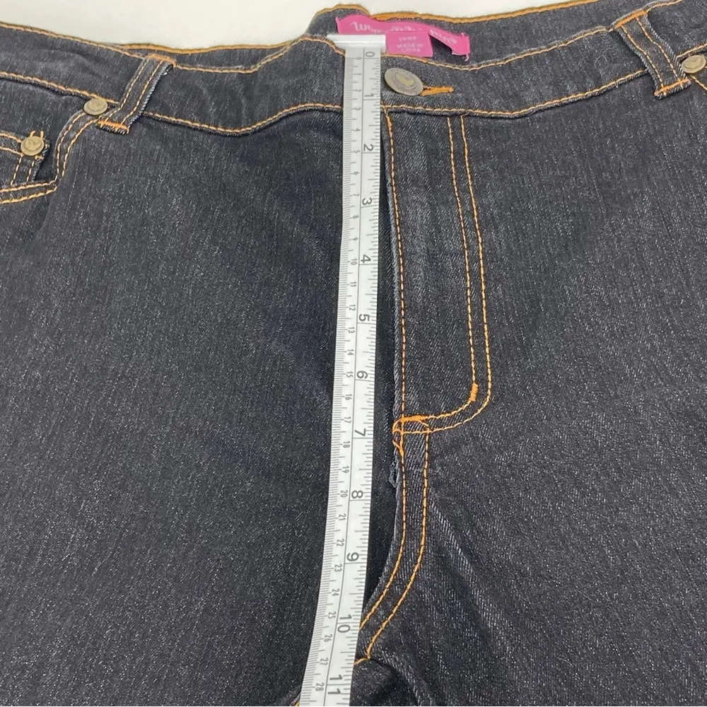 Women Within Bootcut Stretch Jean black with brown thread 14 WP Size 14P - Image 10