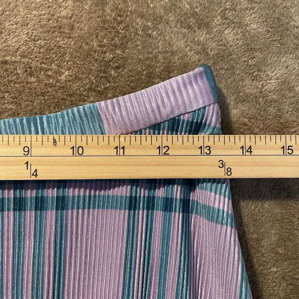 Urban Outfitters Skirt Womens Medium Mini Plaid Pink Turquoise Preppy Flowy - Image 5