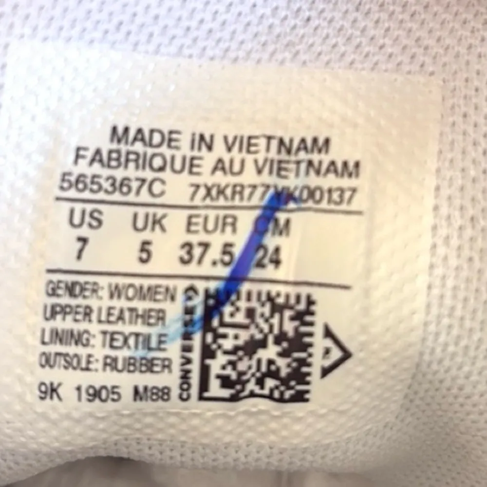 EUC Converse Leather Chuck 70 Mission-V-O Sneakers Black White Chevron Size 7 - Image 8