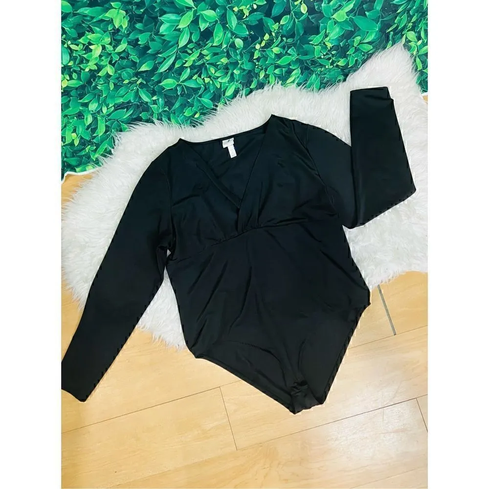 H&M black long sleeve body suit XL - Image 8