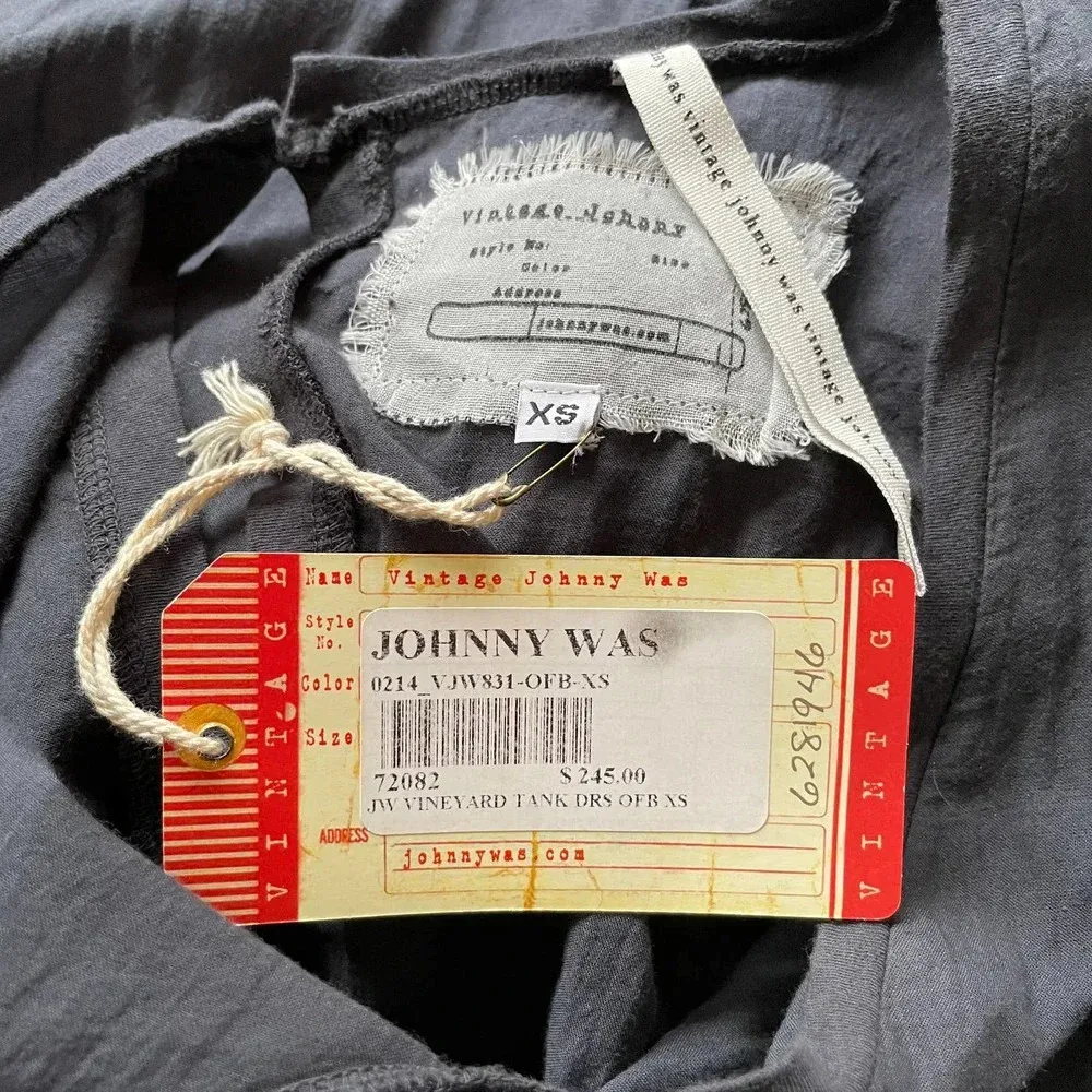 Vineyard Cover Up Tank Dress Semi Sheer Eyelet Black Size XS NEW - Image 7