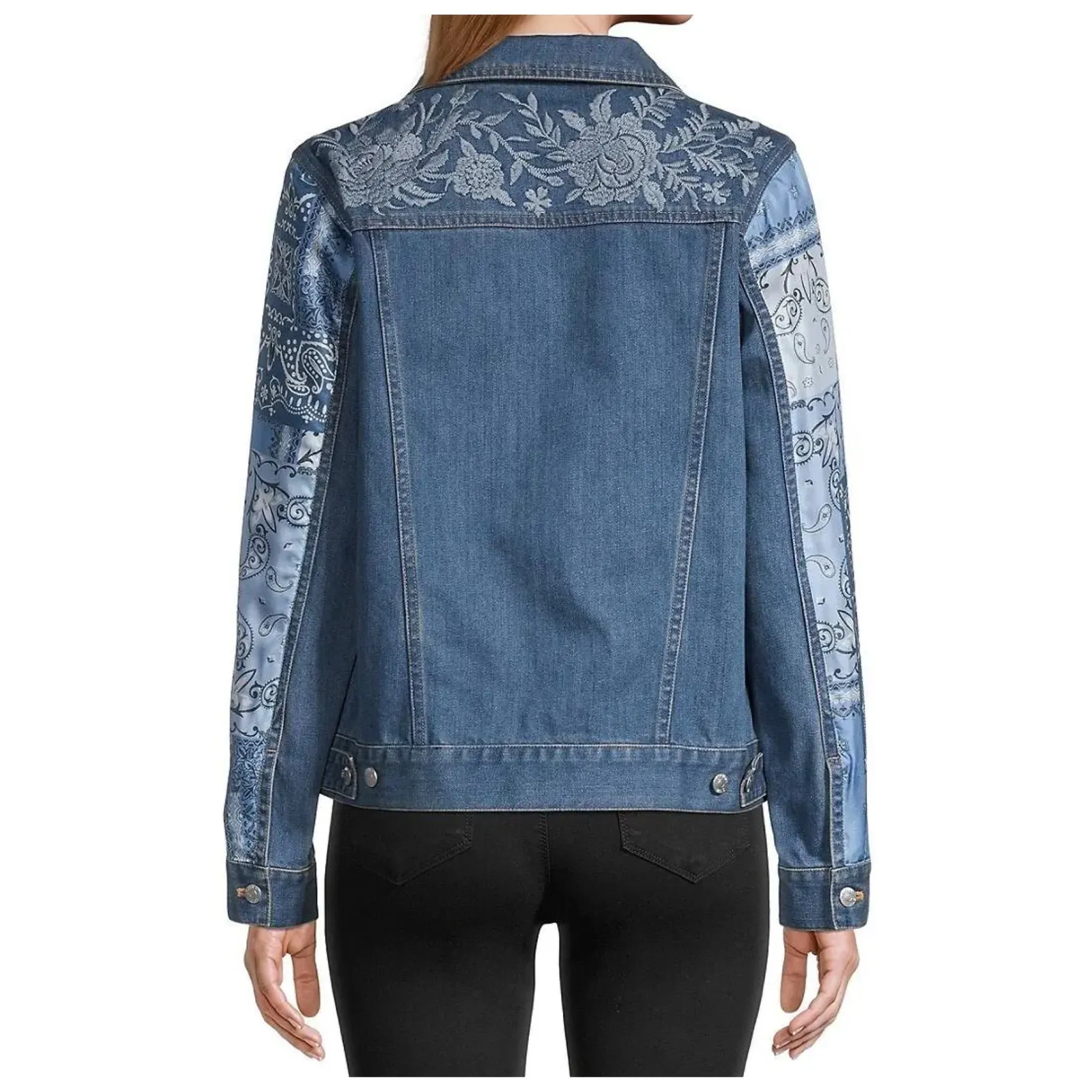 Johnny Was Bandana Denim Jean Jacket - Image 2