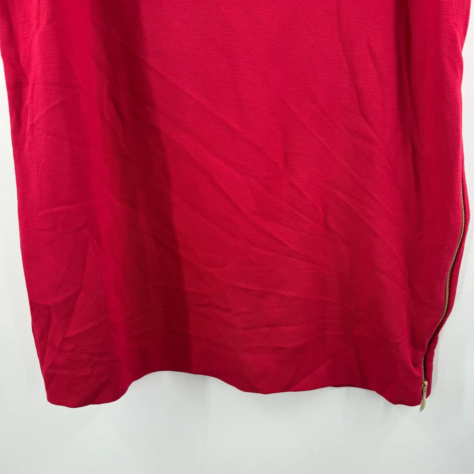 Chico’s Skirt SZ 0.5/Small NWT Ponte Pencil Renaissance Red Gold Zipper Stretch - Image 11