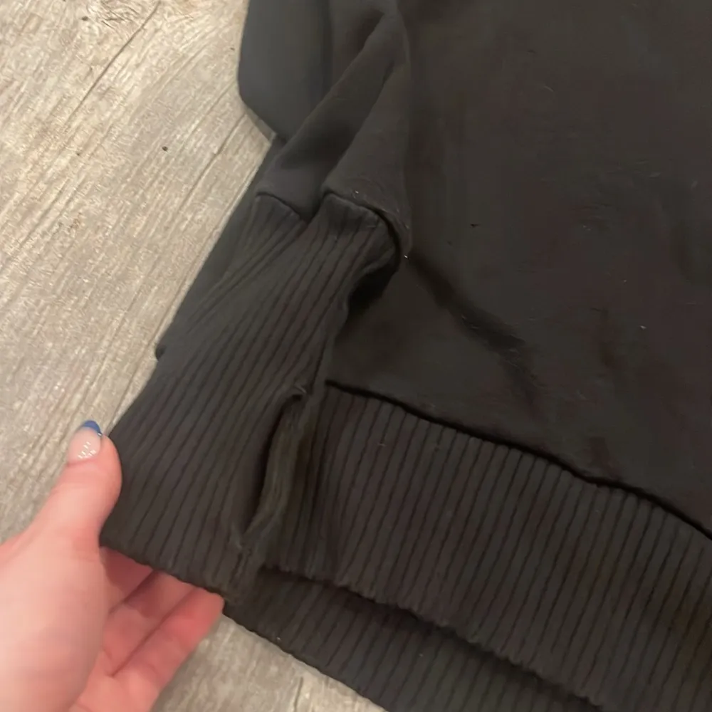 ALO Yoga Black Cowl Turtleneck Sweater Ribbed Knit - Image 2