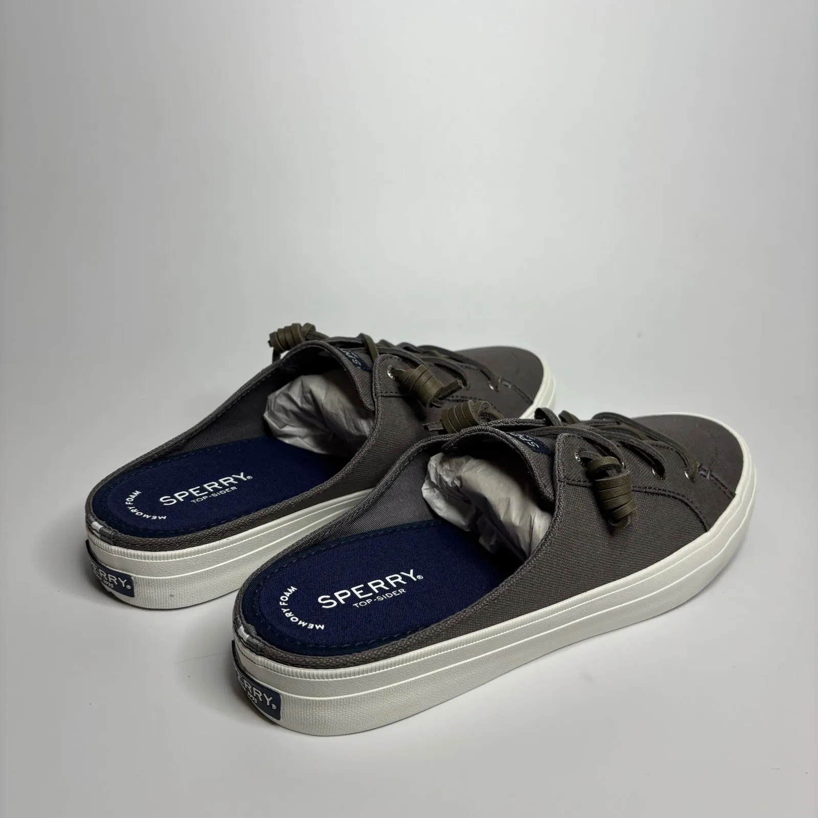 Sperry Crest Vibe Mule Sneaker in Grey Canvas - Image 5