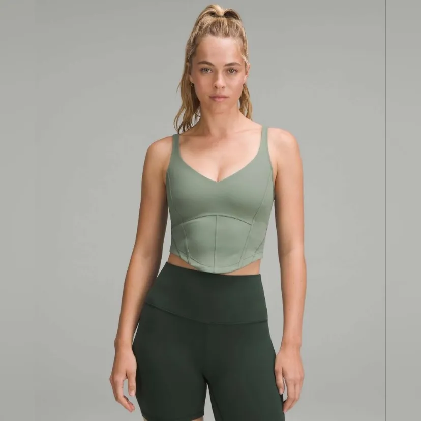 Lululemon align corset tank in grey eucalyptus 4 - Image 3
