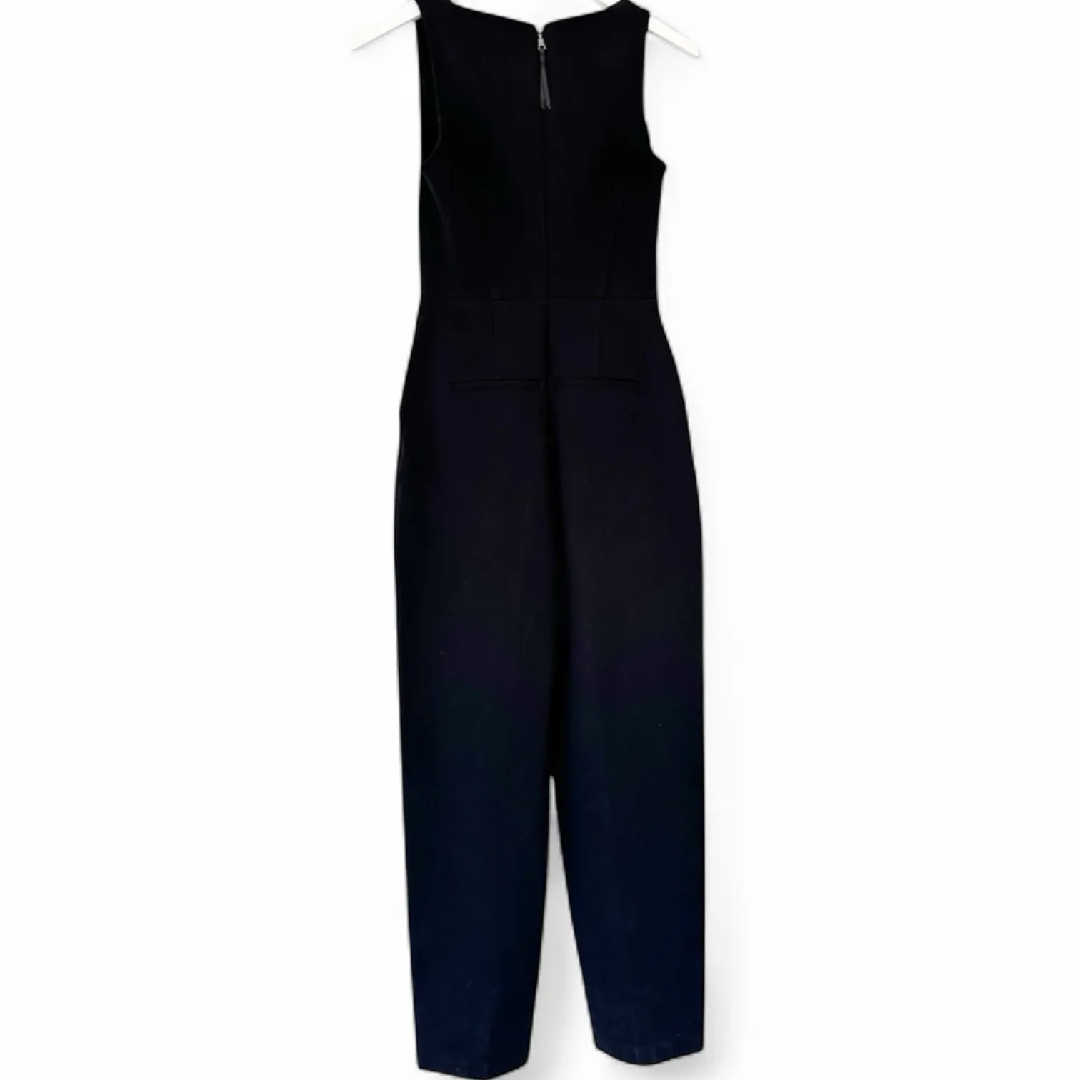 Spanx Ponte Corset Barrel Leg Jumpsuit Minimalist Black Stretch Career Small NEW - Image 9