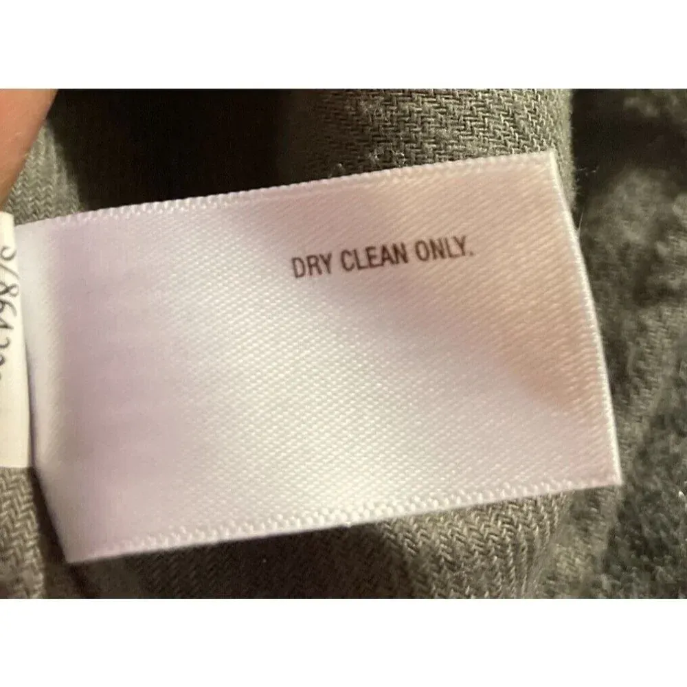 Old Navy Womans Wool Blend Coat Jacket Duffle Style Toggle Gray Red Medium Hood‎ - Image 6