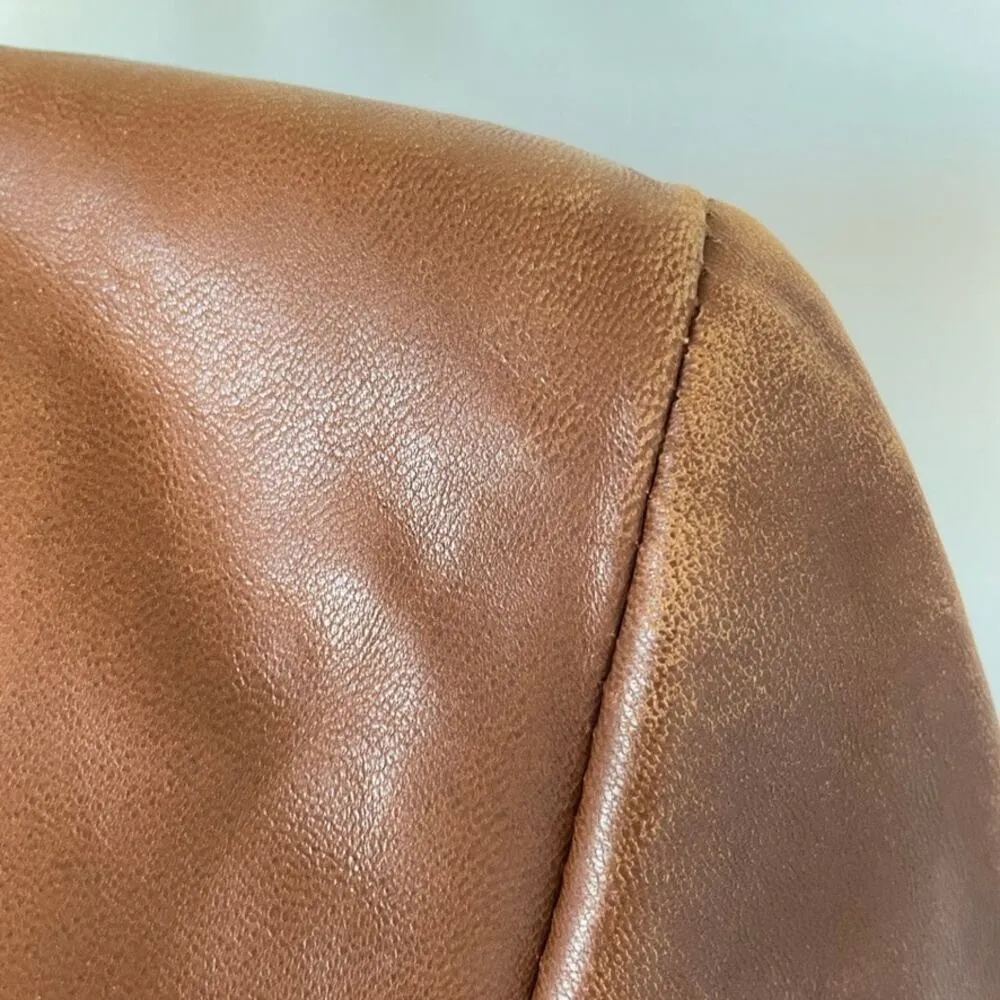 Jones New York Leather Blazer Brown - Image 6