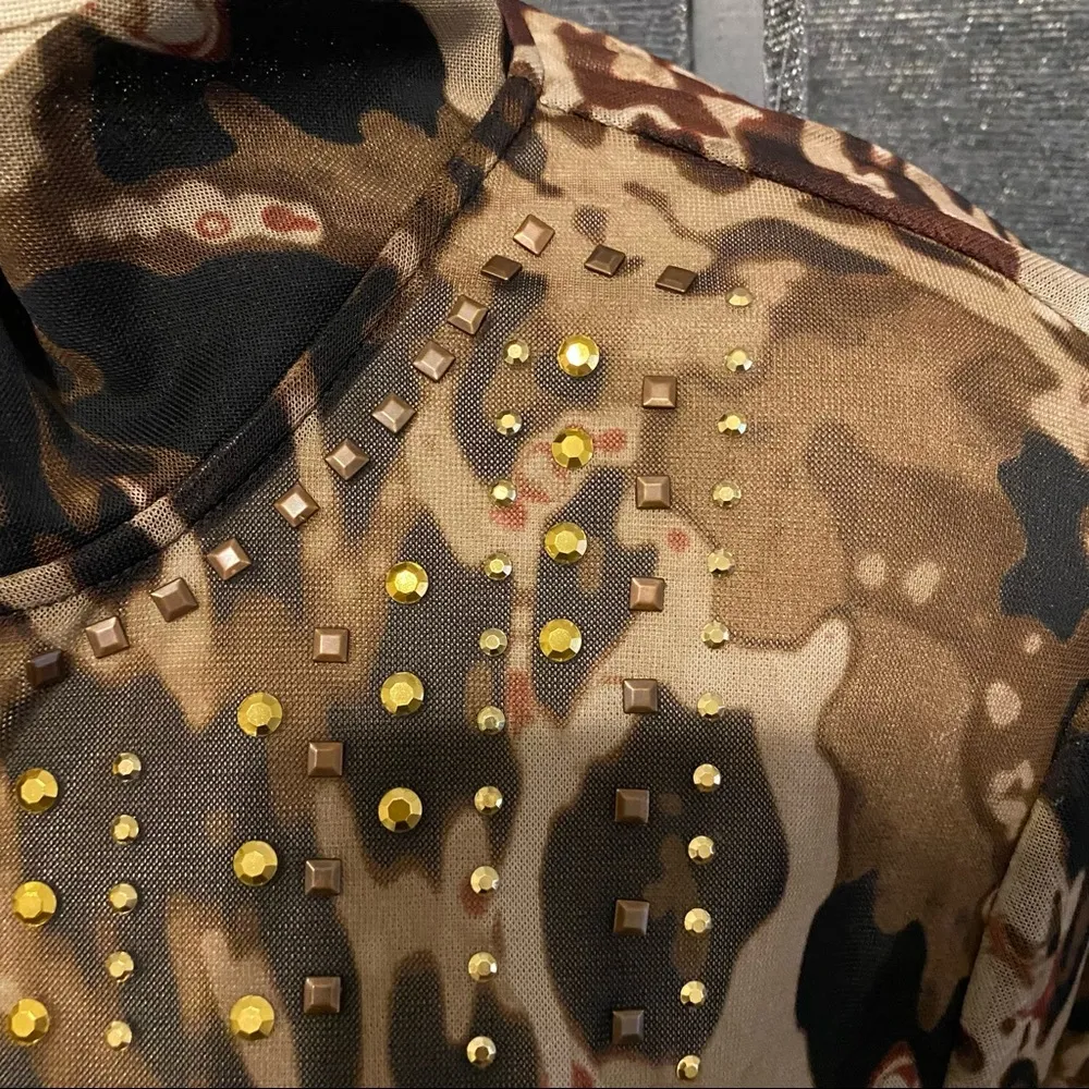 Chico’s semi sheer leopard jacket size medium - Image 2