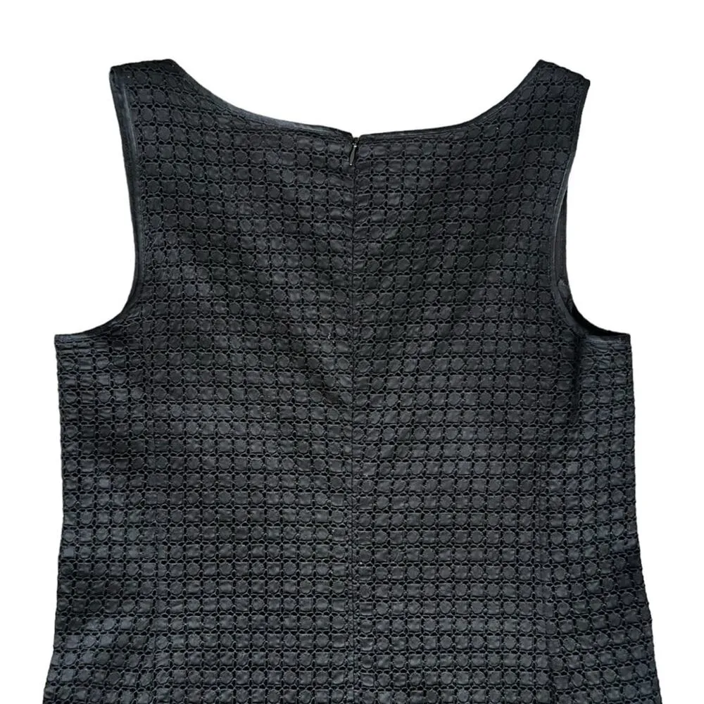 MaxMara Women’s Tempra Sleeveless Black Lace Crochet Cotton Shift Midi Dress 14 - Image 6