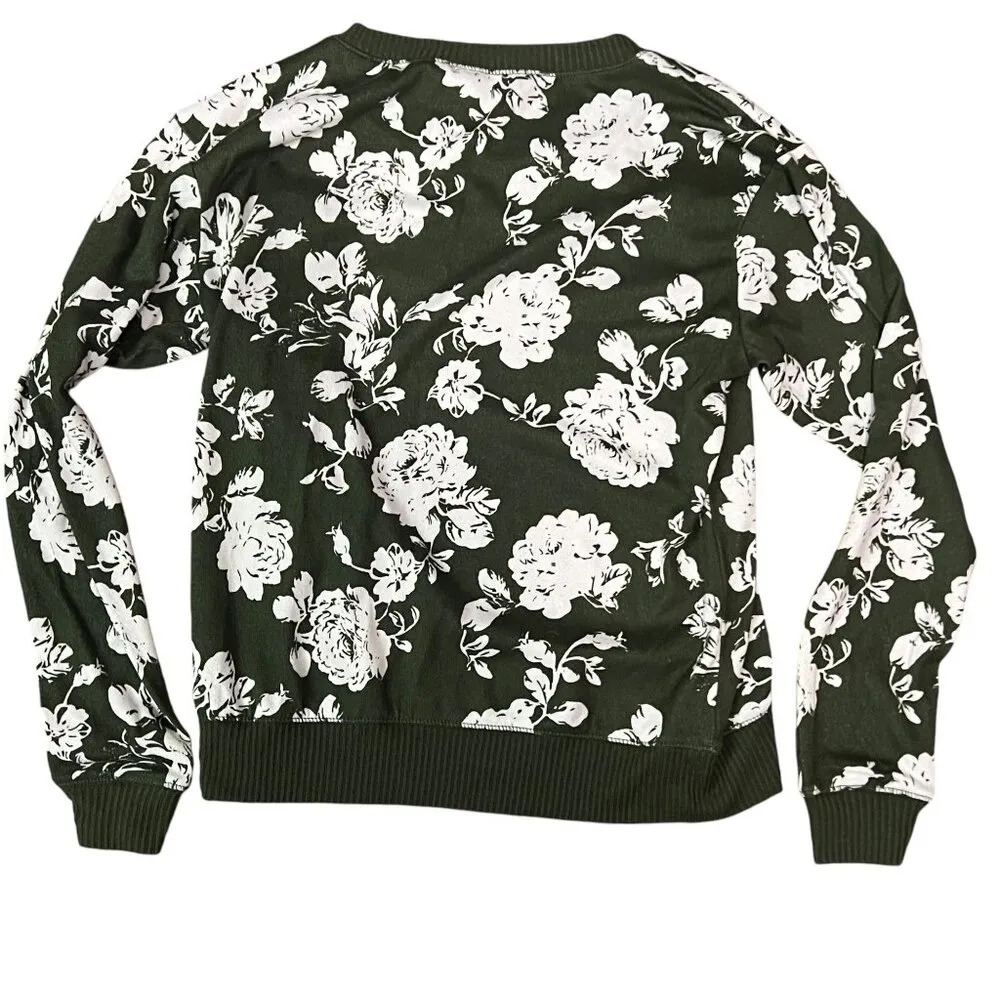 Honeydew Green Olive Floral Super Soft Hacci 2 Piece Set Pajamas Womens XSmall Size XS - Image 6