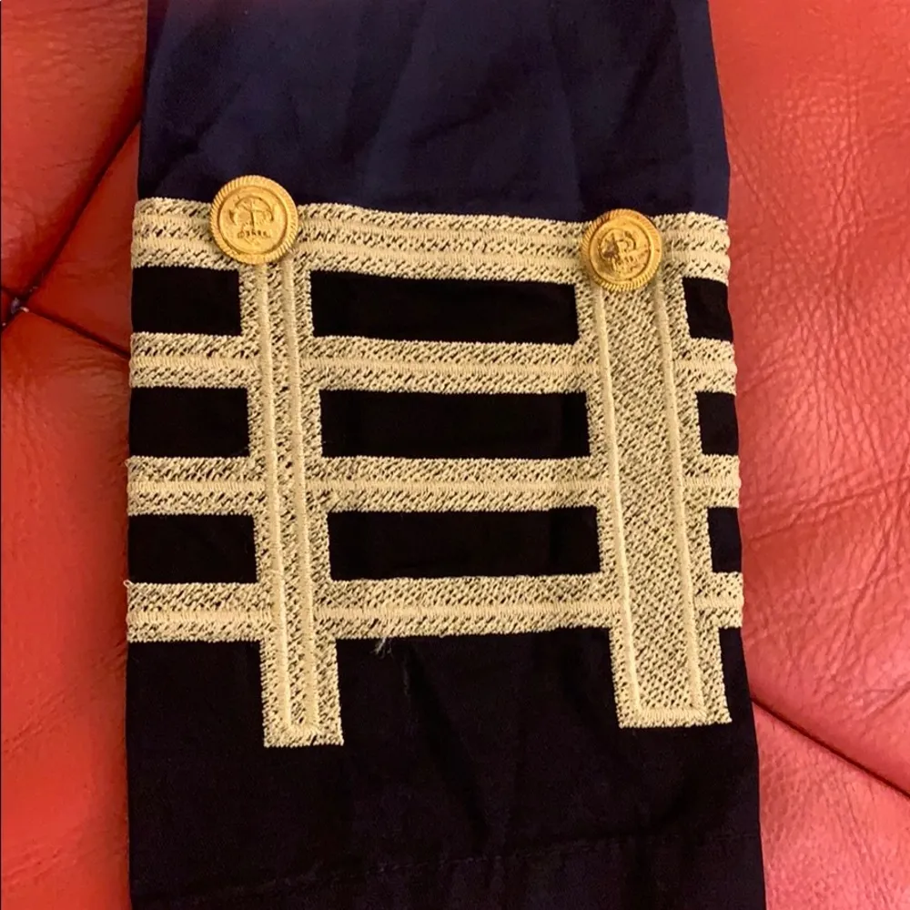 Navy, black & gold military style jacket. Blue Size M - Image 12