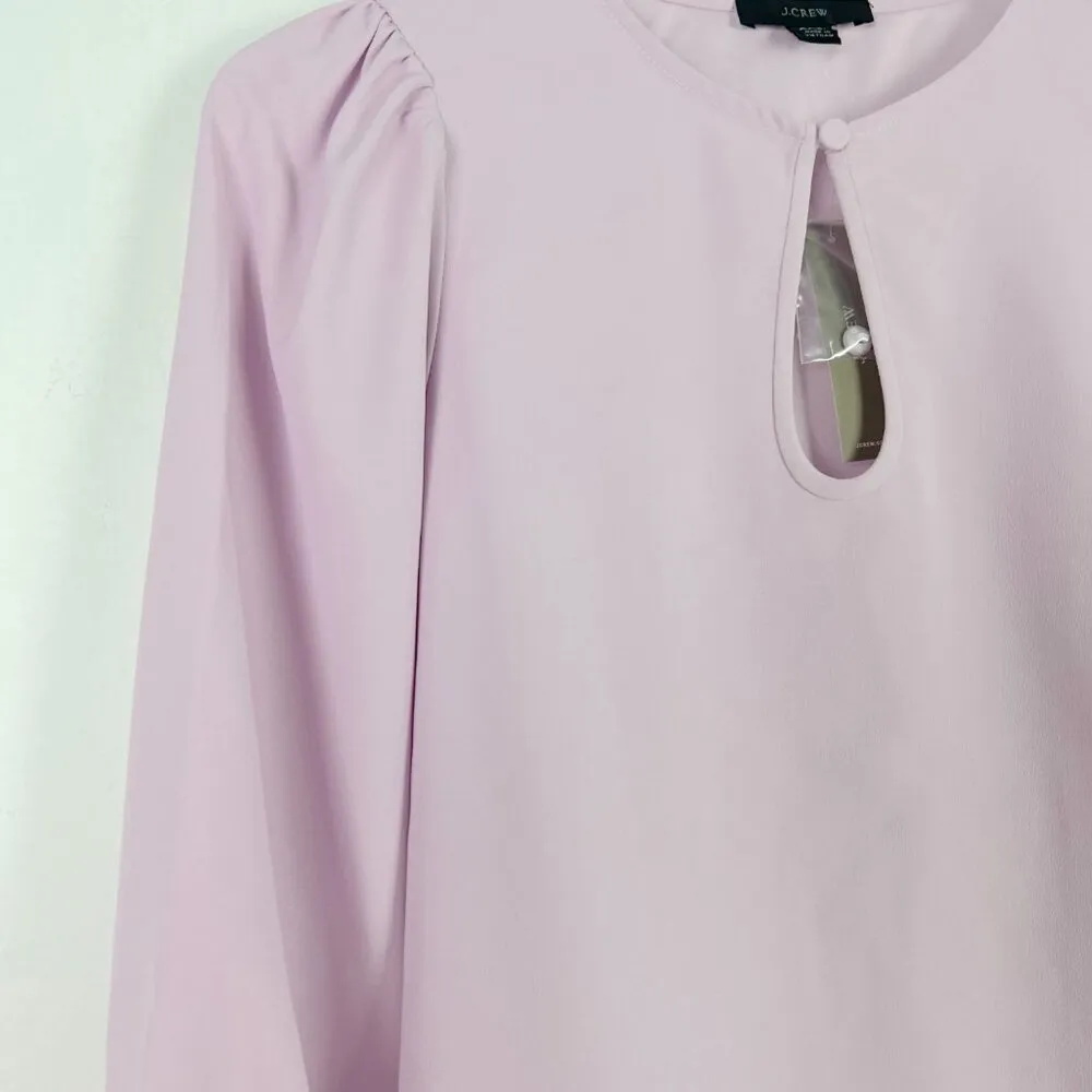 NWT J. Crew Puff Sleeve Crepe Top Shirt Blouse Lavender Size XXS Petite PXXS NEW - Image 3