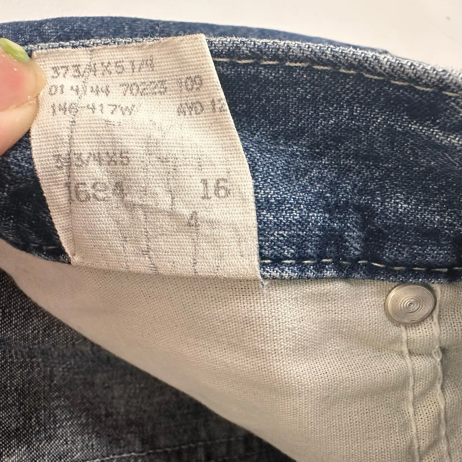 Vintage 90s Riders Ridig Medium Wash Denim Asymmetric Skirt Sz 34 Waist - Image 10