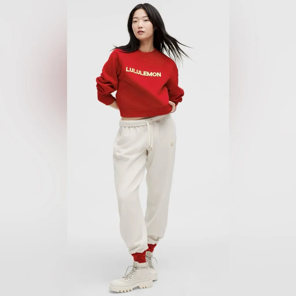 Lululemon NWT Lunar Year Scuba Oversized Pullover Dark Red Gold Size XL XXL - Image 5