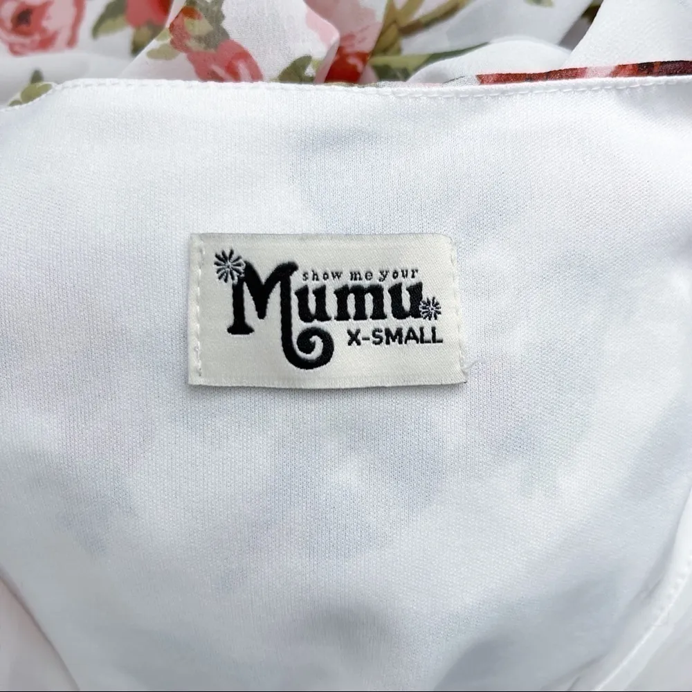 Show Me Your Mumu Rosie Posie Marianne Wrap Maxi Dress in Pink & White,‎ Size XS - Image 7