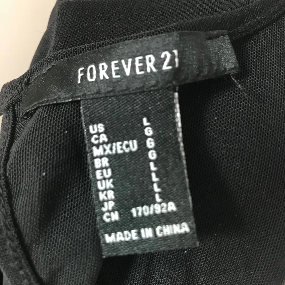 Forever 21 Black Top with sheer arms RUNS SMALL - Image 11