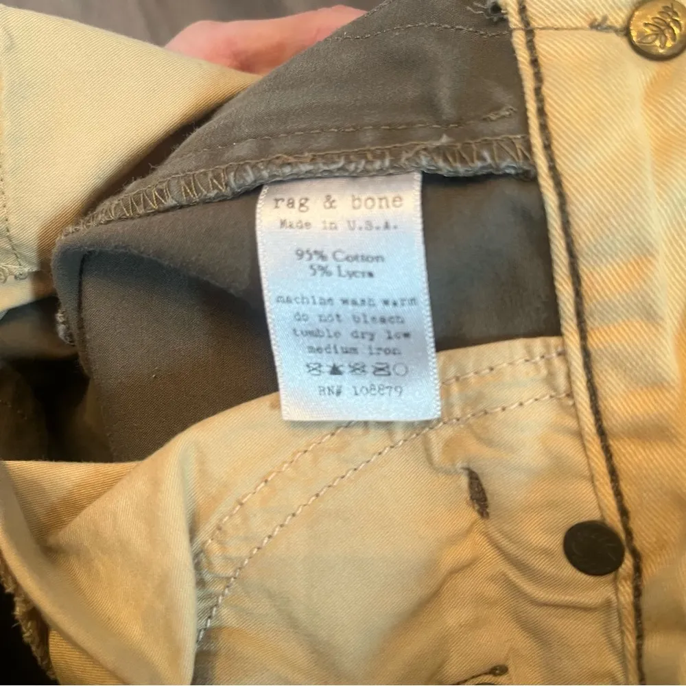 Rag & Bone Grey Women’s Skinny Jeans Pants | Slim | Green Taupe | Size 26 - Image 5