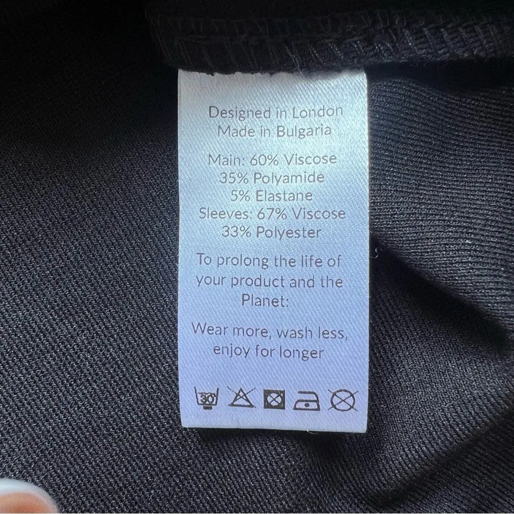 Saint & Sophia Tori Puff Sleeve Black Floral V - Image 13