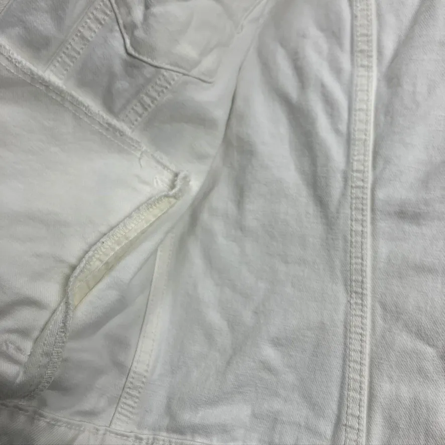 Lucky Brand The‎ Tomboy Trucker Jacket White Denim Size M/M Classic - Image 7
