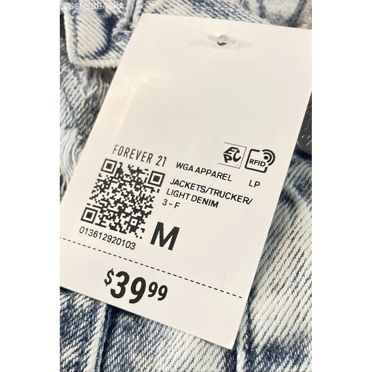 Forever 21 Light Blue Trim Denim Jacket - Size M - Image 7