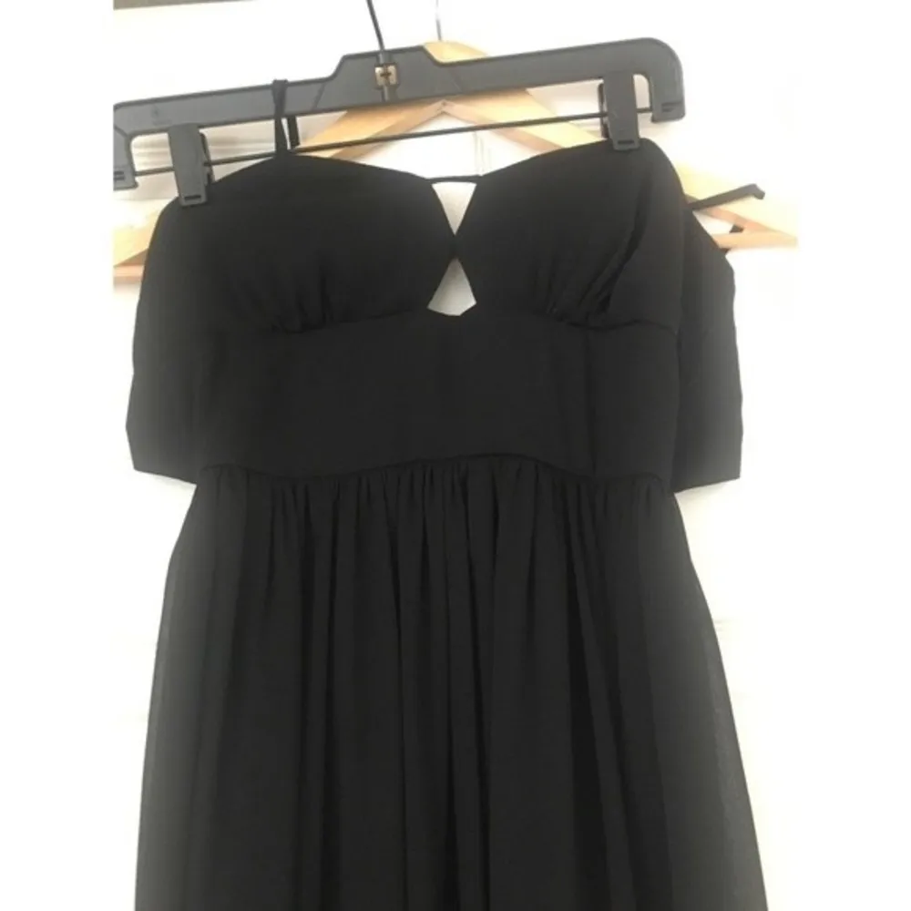 Bcbgeneration Black Strappy Chiffon Dress - Image 2