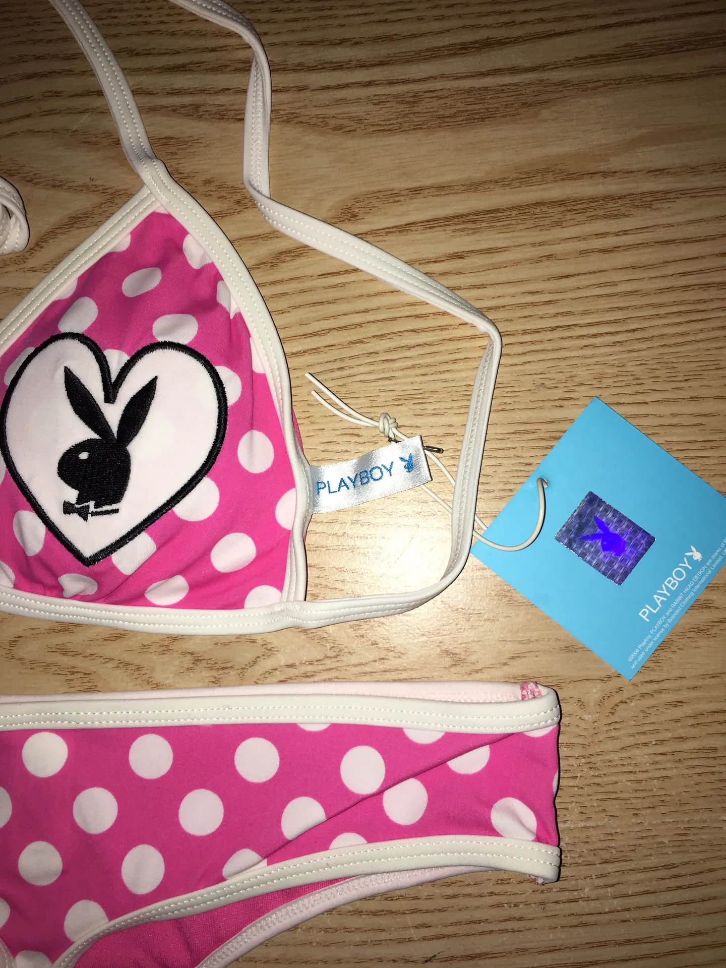 New Sexy Bikini Thong Swimsuit Polka Dot Size Large  - Image 6