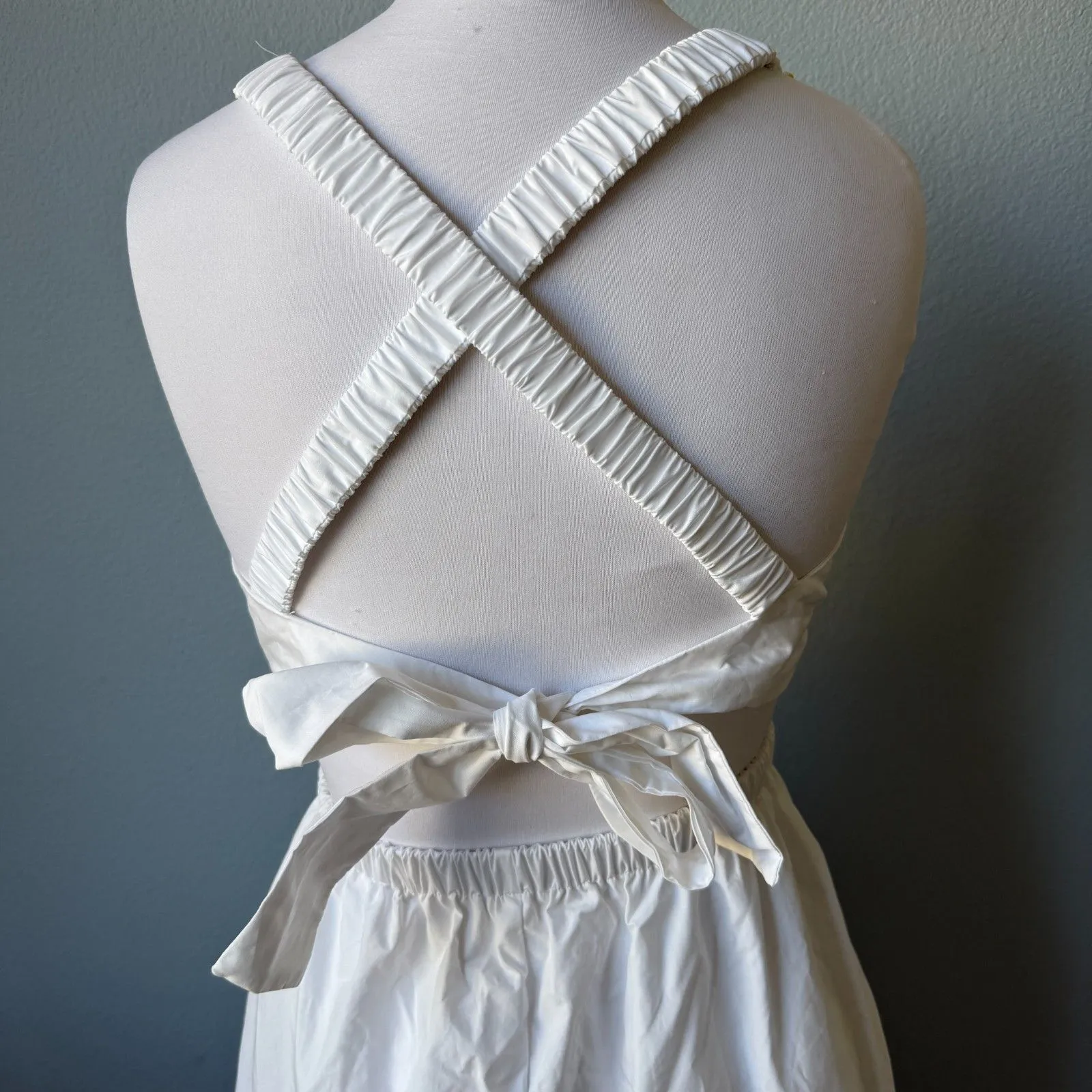 Lulus Strolling Sicily White Pleated Backless Midi Dress With Pockets - Image 11