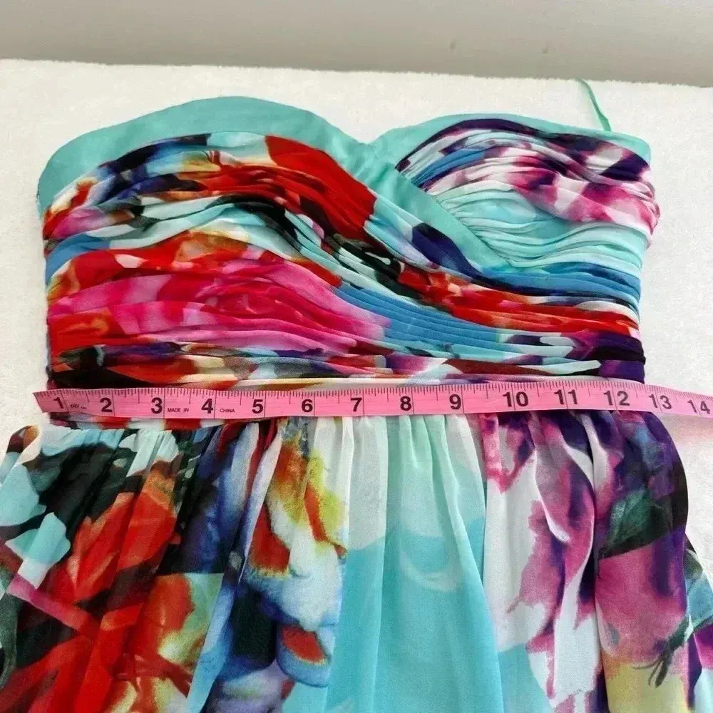 Jane Norman peach Strapless dress size Blue Size 10 - Image 12