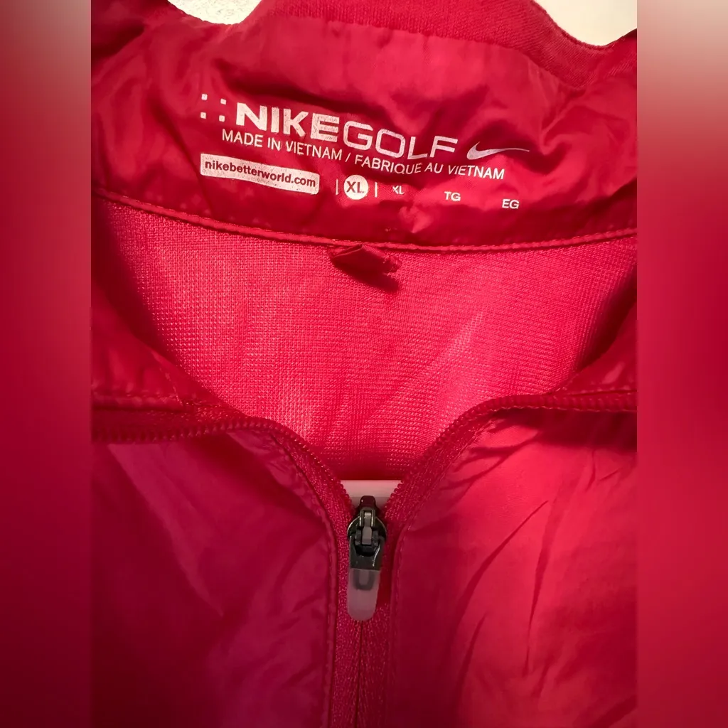 Nike Golf Women’s Vibrant Pink Windbreaker Jacket Size XL - Image 4