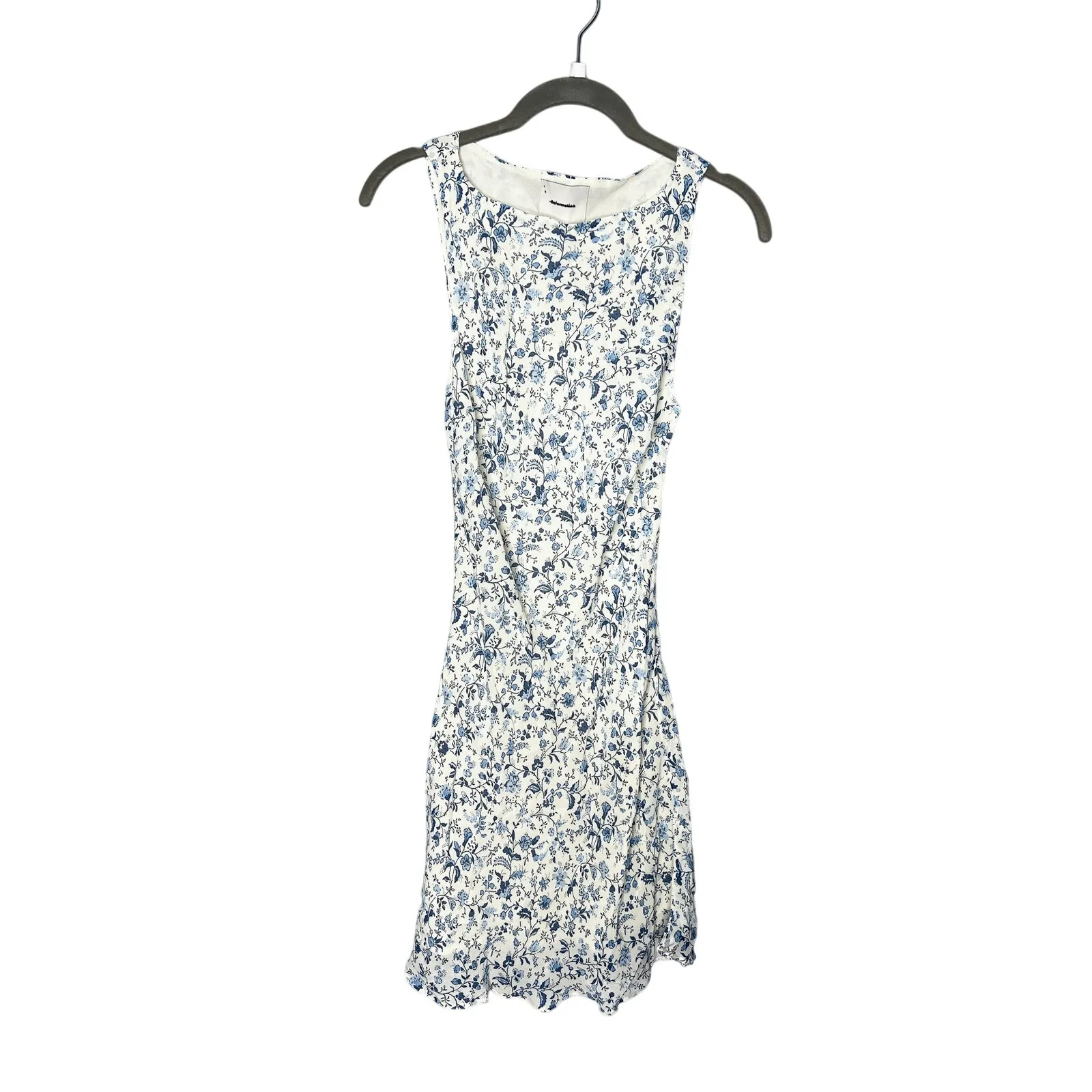 NWT Reformation Dale Sleeveless Boat-Neck Mini Dress Size XS‎ Nile Blue Floral - Image 5