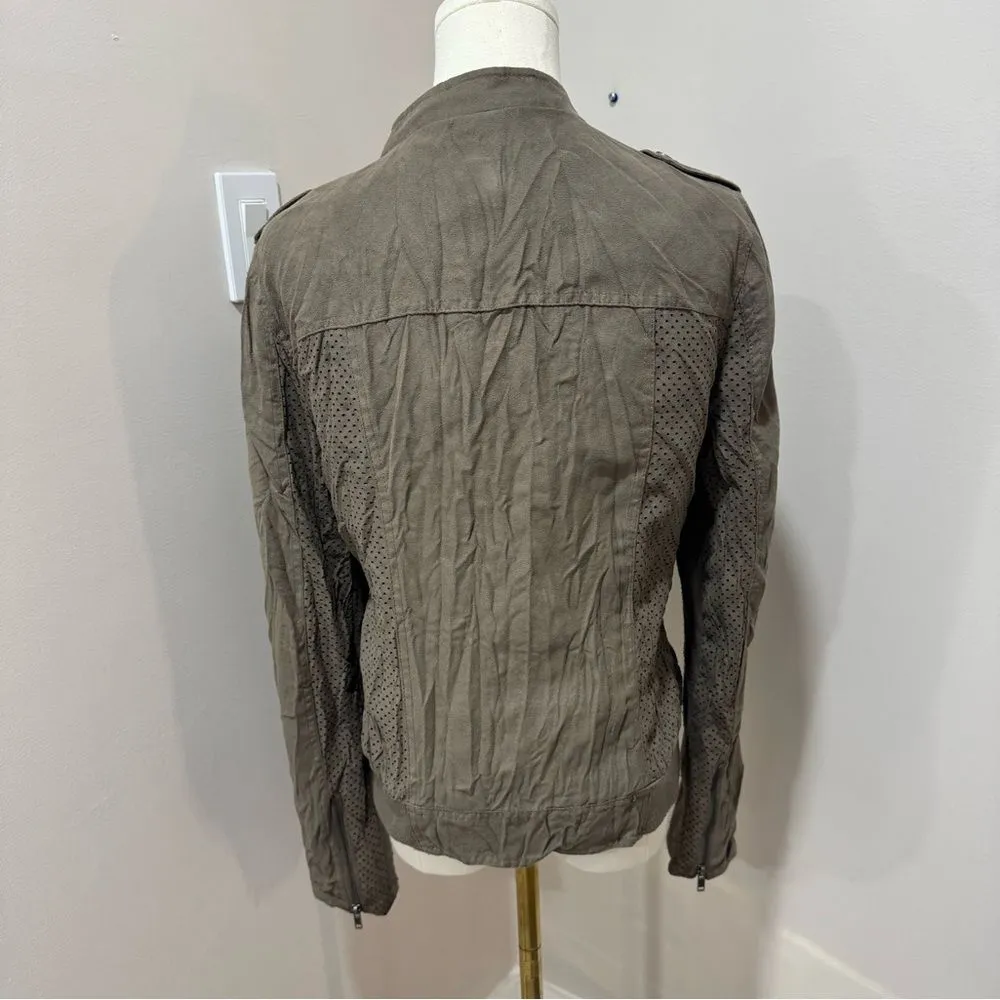 Mine casual‎ beige grey jacket Large Gray - Image 3