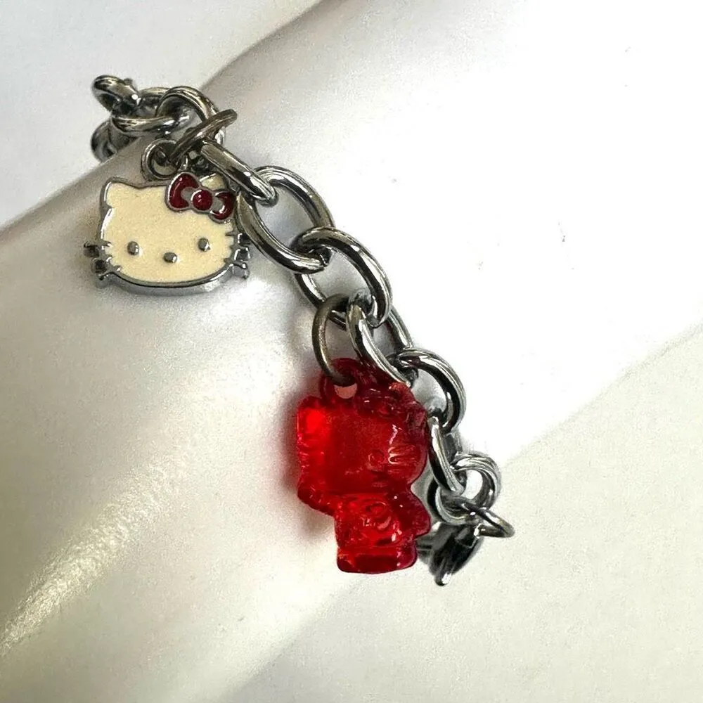 Sanrio Hello Kitty red charm bracelet - Image 4