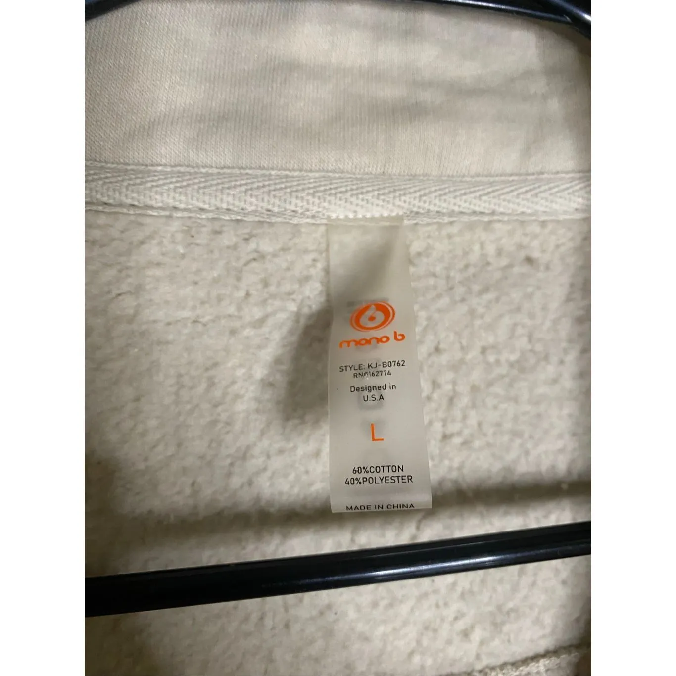 Mono B White Sherpa Lined Button Up Pockets Shacket Size Large - Image 5