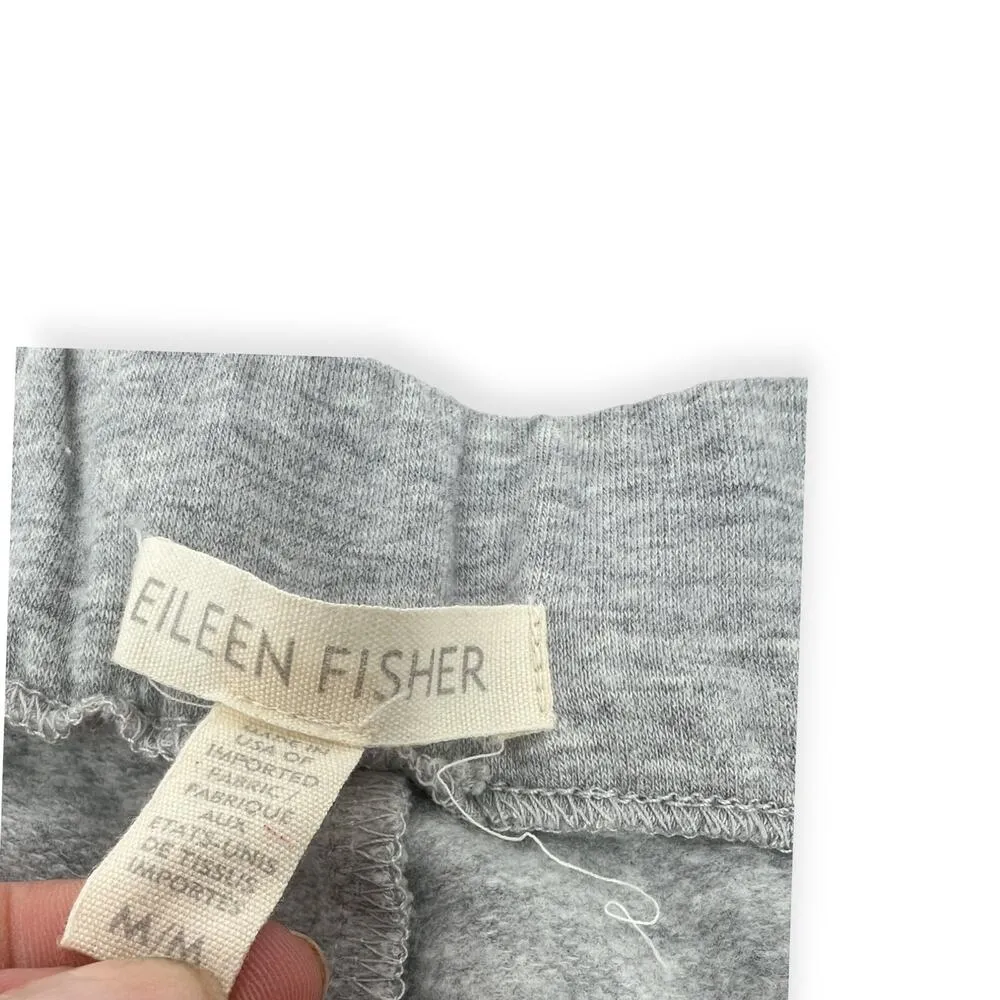 EILEEN FISHER | M  | Women's Pocketed Pull-on Ankle Heather Pants Terry Lounge - Image 5