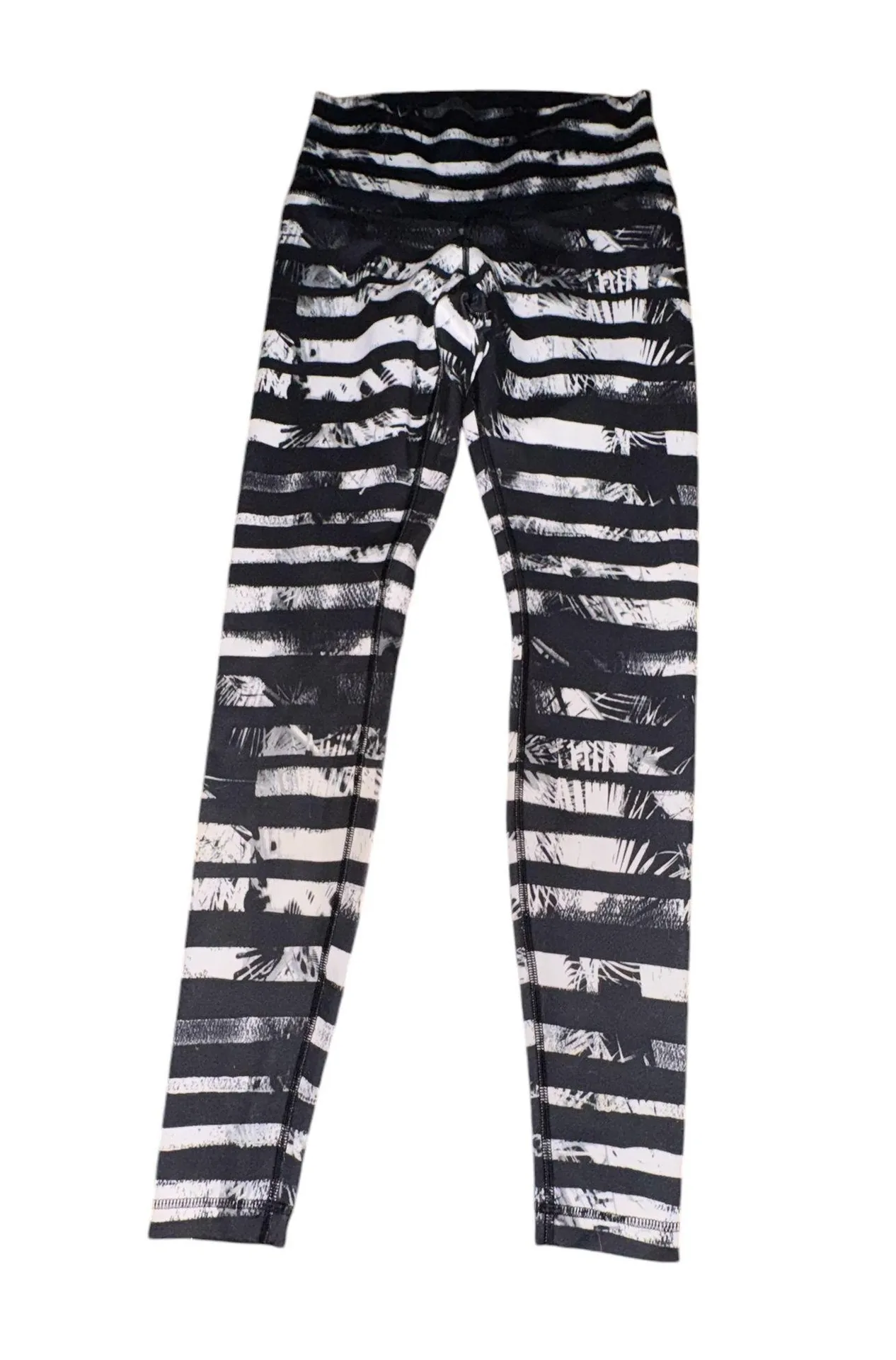 Leggings Black And White Medium Excellent Condition - Image 3