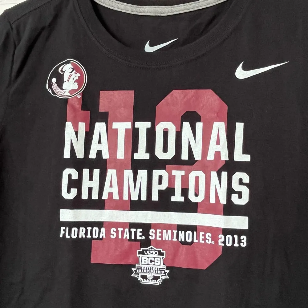 Nike Florida State Seminoles National Champs Tee - Size L - Image 2