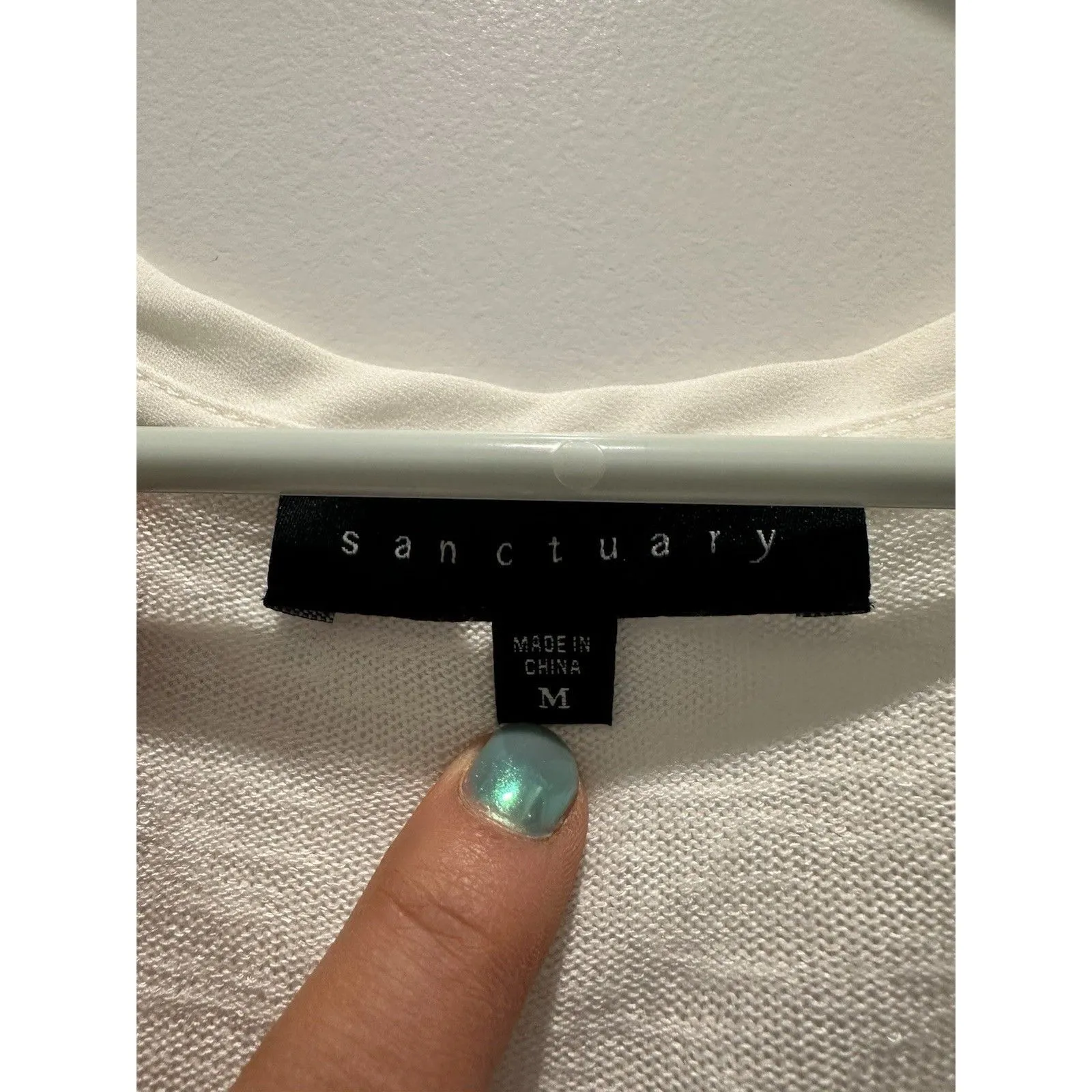 Women’s New Sanctuary Off White Clara Tank Tee Basic Size M Box B - Image 3